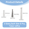 SUPERFINDINGS 12Pcs 3 Styles Alloy Cord Ends FIND-FH0009-21-2