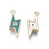 Brass Enamel Charms KK-N232-220-3