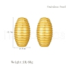Geometric Stainless Steel Stripe Oval Stud Earrings IX6748-6