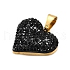 201 Stainless Steel Clay Pendants STAS-R166-02A-G-2