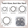 SOFPLATE 40Pcs 4 Styles Zinc Alloy Linking Rings FIND-SP0002-79B-2