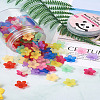 Yilisi 200Pcs 10 Colors Frosted Acrylic Bead Caps MACR-YS0001-02-26