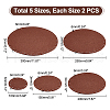   10 Pcs 5 Style Flat Round Felt Fabric DIY-PH0009-24C-2