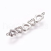 Brass Micro Pave Cubic Zirconia Links ZIRC-F099-06P-2