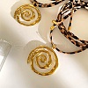 304 Stainless Steel Spiral Pendant Leopard Print Imitation Leather Cord Wrap Necklaces for Women NJEW-K289-02G-1