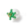 4Pcs 4 Colors Glass Pearl Pendants PALLOY-MZ00745-5