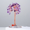 Natural Amethyst Chips Tree of Life Decorations PW-WG54461-07-1