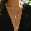Stainless Steel Rosary Bead Necklaces FA9718-6-1