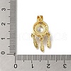 Rack Plating Brass Micro Pave Cubic Zirconia Pendants KK-G500-28G-05-3