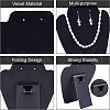 Fingerinspire Flocked Cloth with Paperboard Jewelry Display Stands NDIS-FG0001-02-2