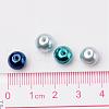Carribean Blue Mix Pearlized Glass Pearl Beads HY-X006-8mm-03-4