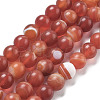 Natural Grade A Striped Agate/Banded Agate Beads Strands G-E478-03-8mm-1
