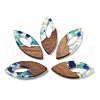 Resin and Walnut Pendants FIND-R051-12G-1