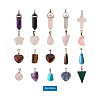 Natural & Synthetic Mixed Gemstone Pendants G-TA0001-21-8