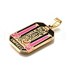 Tarot 304 Stainless Steel Enamel Pendants STAS-M119-09J-G-3