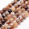 Natural Striped Agate/Banded Agate Bead Strands G-K155-A-10mm-14-1