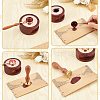 Brass Wax Seal Stamps with Wood Handle AJEW-WH0412-0097-3