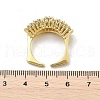 Brass Micro Pave Cubic Zirconia Cuff Rings for Women RJEW-S401-02G-5