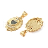 Brass Micro Pave Cubic Zirconia Pendants KK-U070-26G-01-2