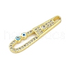 Brass Micro Pave Cubic Zirconia Pendants KK-B114-02G-01-2