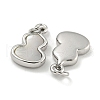 Brass Pave Sea Shell Gourd Charms KK-Q820-16P-2