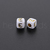 Opaque White Acrylic Beads MACR-Q242-010E-2