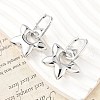 Star Brass Hoop Earrings for Women EJEW-U057-06C-02P-3