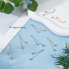 HOBBIESAY 12Pcs 2 Colors Rack Plating Brass Tassel Pendants KK-HY0003-70-4