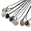 Irregular Nuggets Natural Mixed Gemstone Pendant Necklace G-H286-02-1