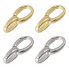 CHGCRAFT 4Pcs 2 Colors Brass Spring Gate Rings KK-CA0002-72-1
