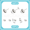 Unicraftale Flat Round 304 Stainless Steel Stud Earring Settings STAS-UN0060-72A-2