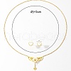 Golden Stainless Steel Jewelry Set QE0758-1-3