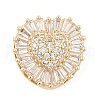 Brass Micro Pave Cubic Zirconia Slide Charms ZIRC-I068-03G-2