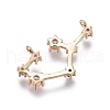 Brass Micro Pave Cubic Zirconia Pendants ZIRC-F099-19G-12-2