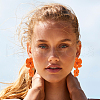 Ally with Raffia Grass Studs Earrings EJEW-WH20011-03C-5