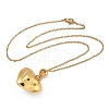 201 Stainless Steel Love Heart Pendant Necklaces for Women NJEW-Z069-01G-02-4
