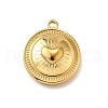 304 Stainless Steel Pendants STAS-C122-09G-1