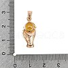 Brass Micro Pave Cubic Zirconia Pendants KK-E795-02KCG-3