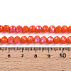 Electroplate Opaque Solid Color Glass Beads Strands EGLA-A044-P6mm-L03-1-4