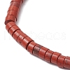 7Pcs Natural Red Aventurine/ Red Jasper/ Green Aventurine/ Tiger Eye/ Turquoise/ Lapis Lazuli/ Lepidolite Beads Stretch Bracelets for Women BJEW-JB11670-5