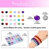 600Pcs 24 Colors Baking Painted Imitation Jade Glass Bead Strands DGLA-YW0001-29-3