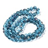 Electroplate Transparent Glass Beads Strands EGLA-I018-HR04-2