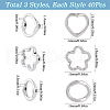 SOFPLATE 120Pcs 3 Styles Tibetan Style Alloy Bead Frames TIBE-SP0001-13-2