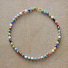 Handmade Evil Eye Flower Lampwork Round Beaded Necklaces FS-WG5DF68-01-2
