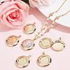 Beebeecraftc 6Pcs Brass Locket Pendants KK-BBC0015-47-4