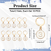 Alloy Enamel Number Charms Locking Stitch Markers AJEW-PH01457-02-2