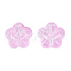 Transparent Spray Painted Glass Beads GLAA-N035-029-C05-2