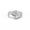 Non-Tarnish 304 Stainless Steel Interlocking Heart Cuff Ring RJEW-N038-043P-1