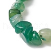 2Pcs Natural Agate Nuggets Beaded Stretch Bracelets for Men Women BJEW-JB11957-5