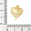 Rack Plating Brass Micro Pave Cubic Zirconia Pendants KK-P241-07G-3